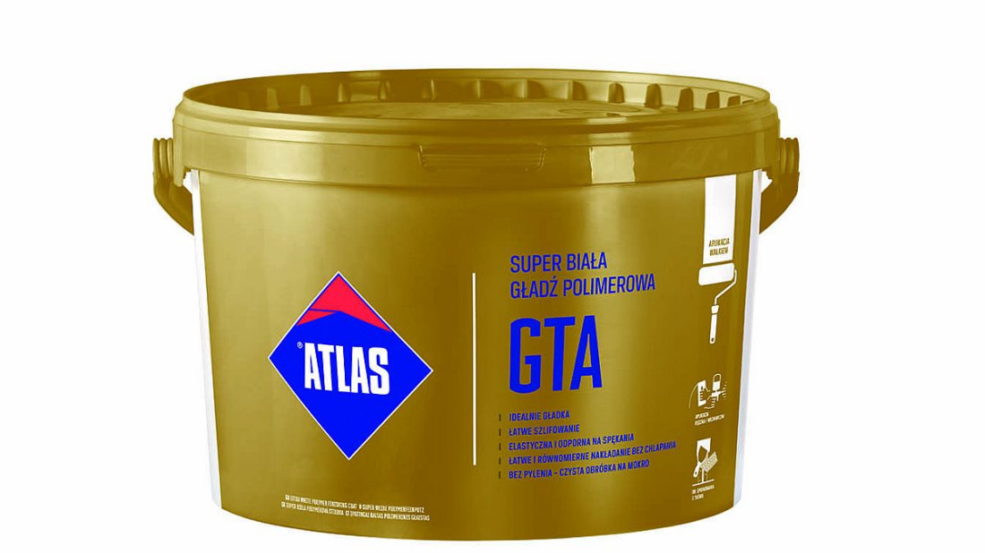 ATLAS GTA - idealnie gładka, idealnie biała gładź polimerowa 
