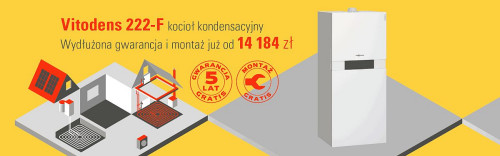 Pakiet z kotłem gazowym Vitodens 222-F w specjalnej cenie wraz z montażem i 5-letnią gwarancją