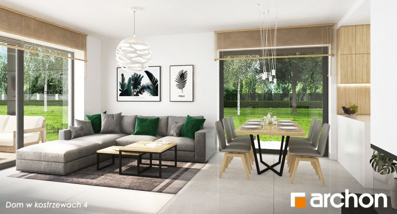 &quot;Dom w kostrzewach 4&quot; - wizualizacja wnętrza