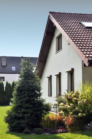 Widok na jedną ze ścian domu