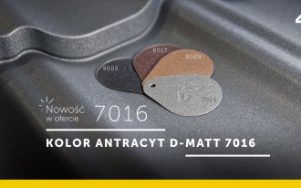 Dachy modułowe: nowy kolor w powłoce D-MATT - ANTRACYT 7016