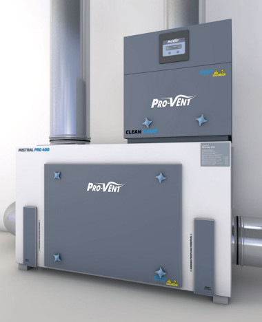 Elektro-jonizacyjny filtr antysmogowy, montowany za rekuperatorem