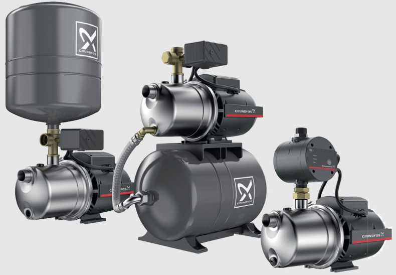 Hydrofory Grundfos JP oferowane są w trzech wariantach: JP-V, JP-H, JP-PM