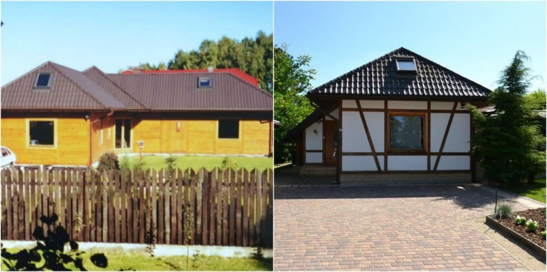 Archiwalne zdjęcie z budowy domu i stan obecny