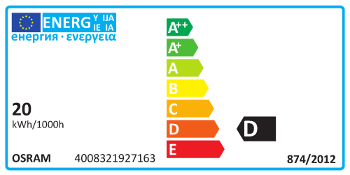 Etykieta energetyczna Halogen Classic A