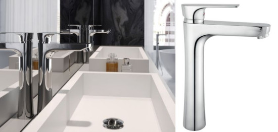 Bateria Algeo Square w nowoczesnej łazience