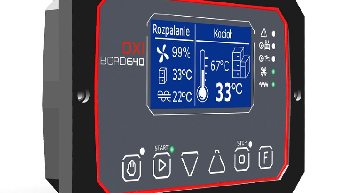 Sterownik i regulator OXI BORD 640 - kontrola procesu spalania w kotłach grzewczych