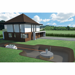 Oczyszczalnia biologiczna z odprowadzeniem do studni chłonnej