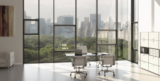 Fasada Schüco FWS 35 PD z nowymi panoramicznymi oknami Schüco AWS 75 PD.SI