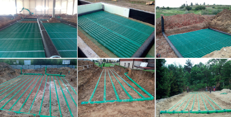 Przykładowe realizacje z zastosowaniem gruntowych wymienników ciepła GEOSTRONG z oferty Global-Tech