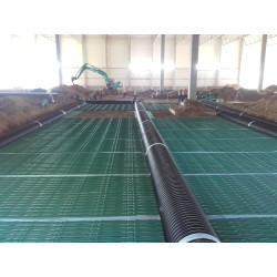 Gruntowy wymiennik ciepła GEOSTRONG zrealizowany dla hali produkcyjnej