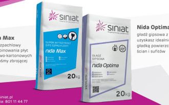 Nowości w ofercie Siniat: gips szpachlowy Nida Max i gładź gipsowa Nida Optima