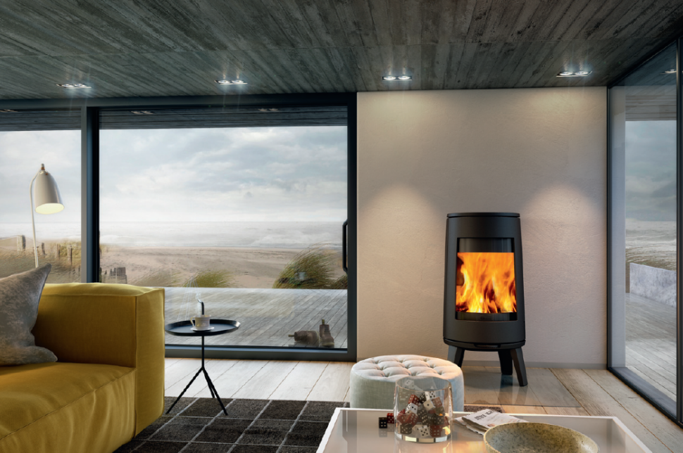 Kominek Dovre w salonie