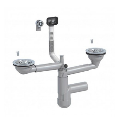 Prevex syfon zlewozmywakowy podwójny z przelewem 2316006