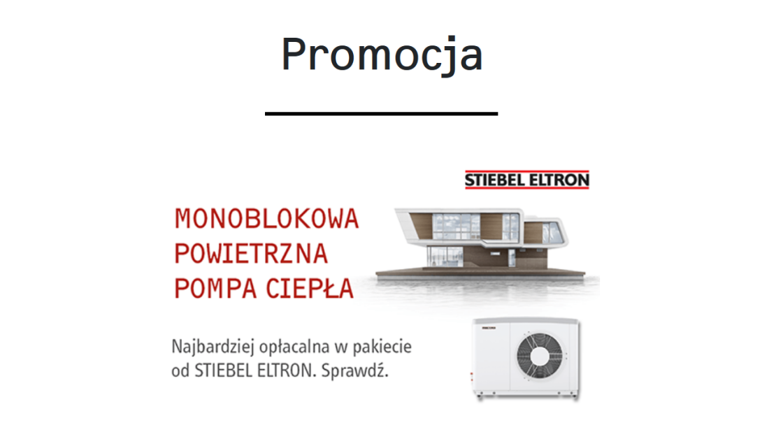 Promocja na monoblokową pompę marki Stiebel Eltron