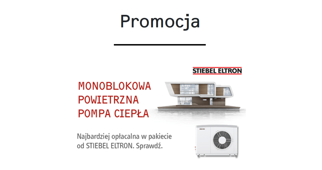 Promocja na monoblokową pompę marki Stiebel Eltron