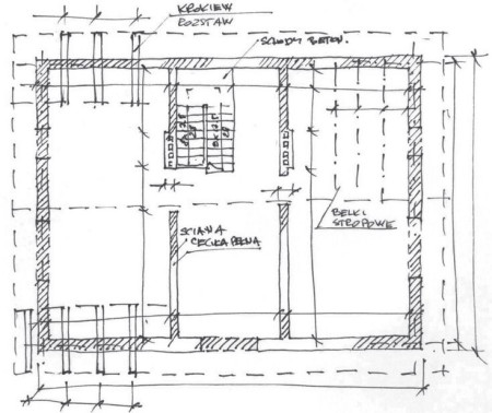 Planu strychu - rzut poziomy