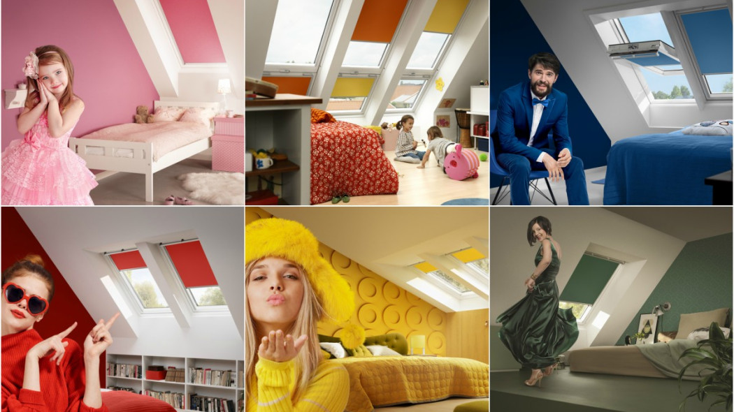 Nowe rolety zaciemniające VELUX z kolekcji Colour by You!