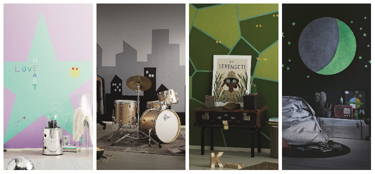 Aranżacje pokoju dzięcięcego przy użyciu produktów Tikkurila Kids Style