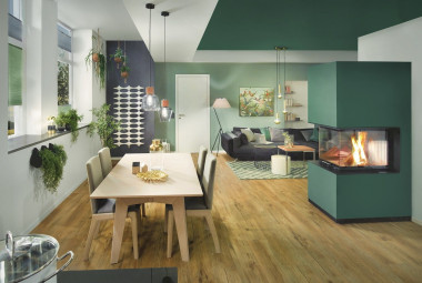 Wiszące lampy w salonie