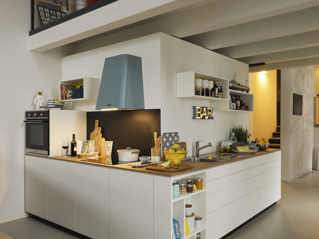 Pastelowe akcenty w kuchni - okapy Smart Deco