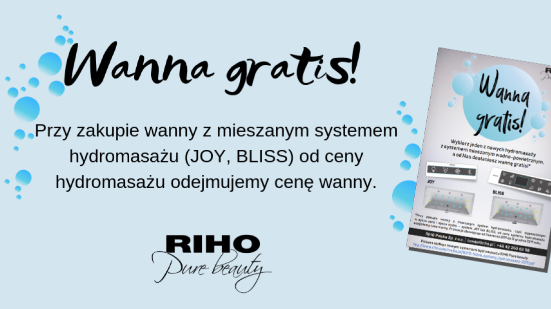 Wanna gratis - akcja promocyjna firmy RIHO