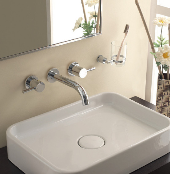 VEGANE - bateria umywalkowa 3-otworowa podtynkowa