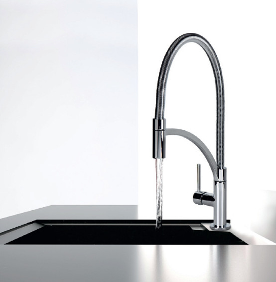 INIZIO - bateria kuchenna stojąca z dźwignią z boku