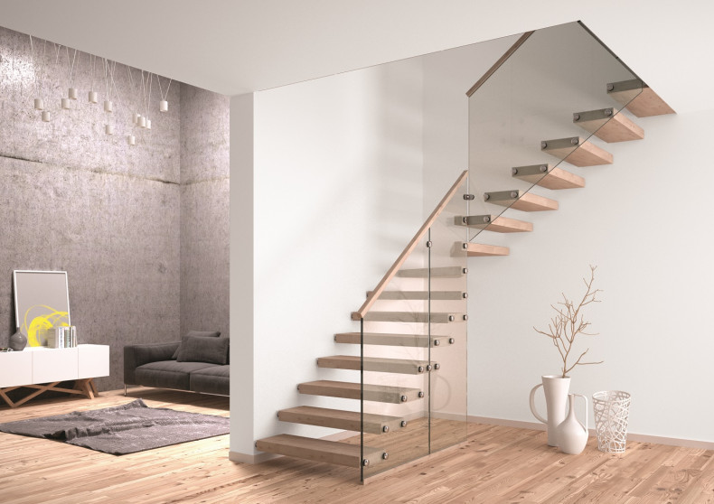 Schody zabiegowe na konstrukcji wspornikowej