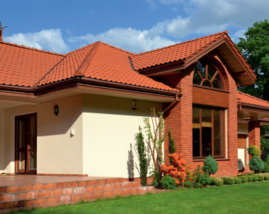 Elewacja z cegłą klinkierową