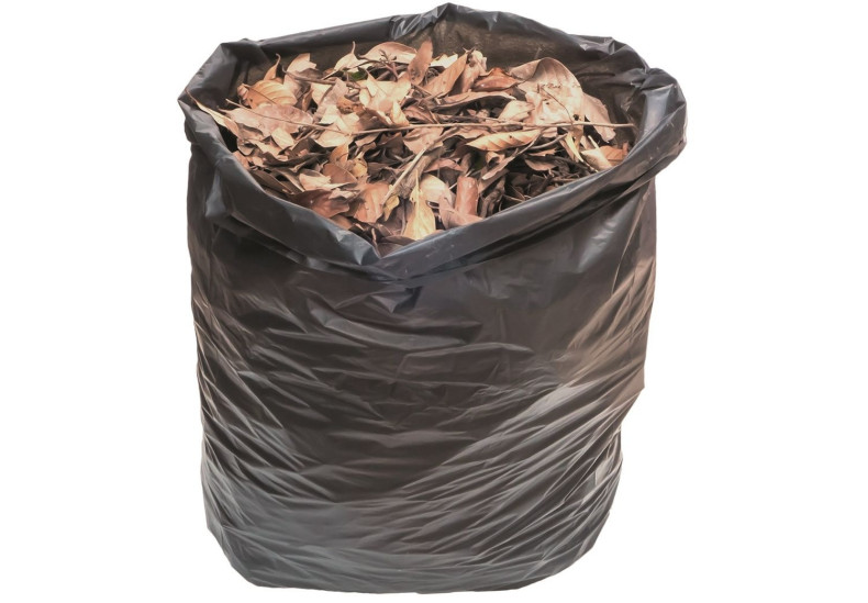 Zgrabione liście można włożyć do czarnego foliowego worka i zrobić z nich ziemię liściową