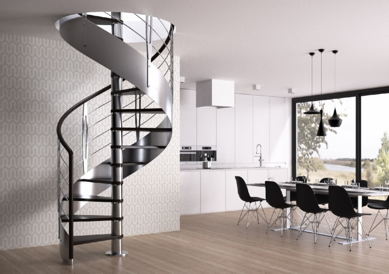 Schody spiralne z metalu