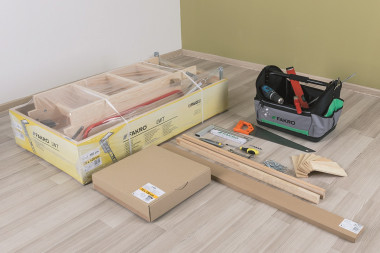 Przygotowujemy miejsce pracy: narzędzia oraz łaty montażowe