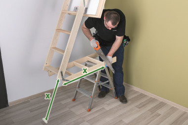 Dopasowujemy długość drabinki do wysokości pomieszczenia