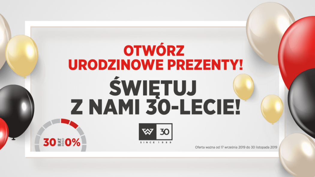 Pakiet promocji na 30-lecie marki Wiśniowski!