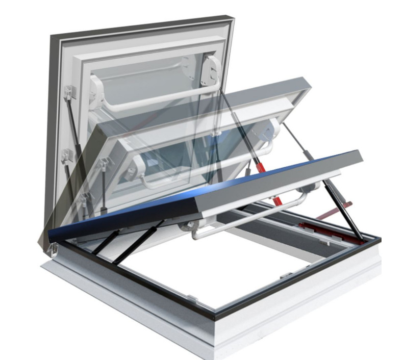 Okno PGM A1 do dachów płaskich - pozycje otwierania