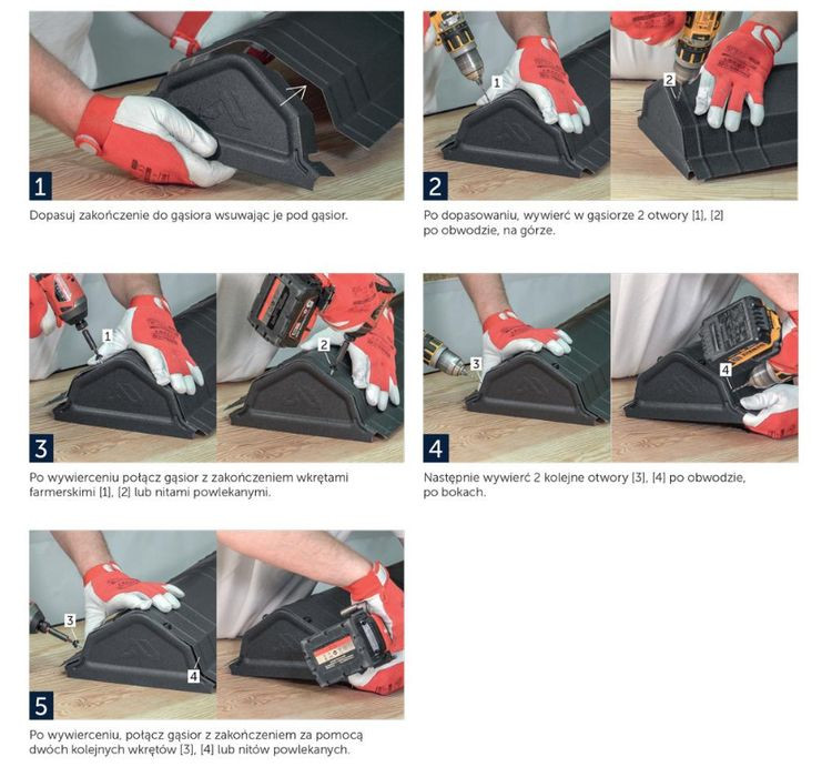 Instrukcja montażu gąsiorów firmy Bumdat