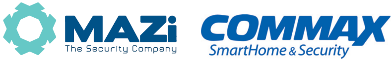 MAZI i Commax - logotyp