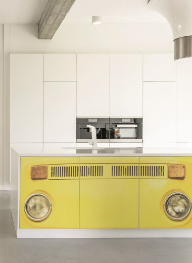 Kuchnia dla alergika - dużo zamkniętych szafek