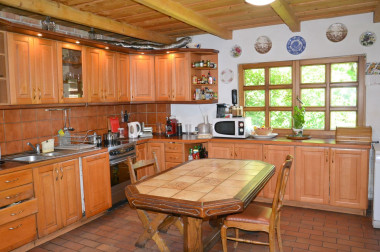 Kuchnia w domu z bali