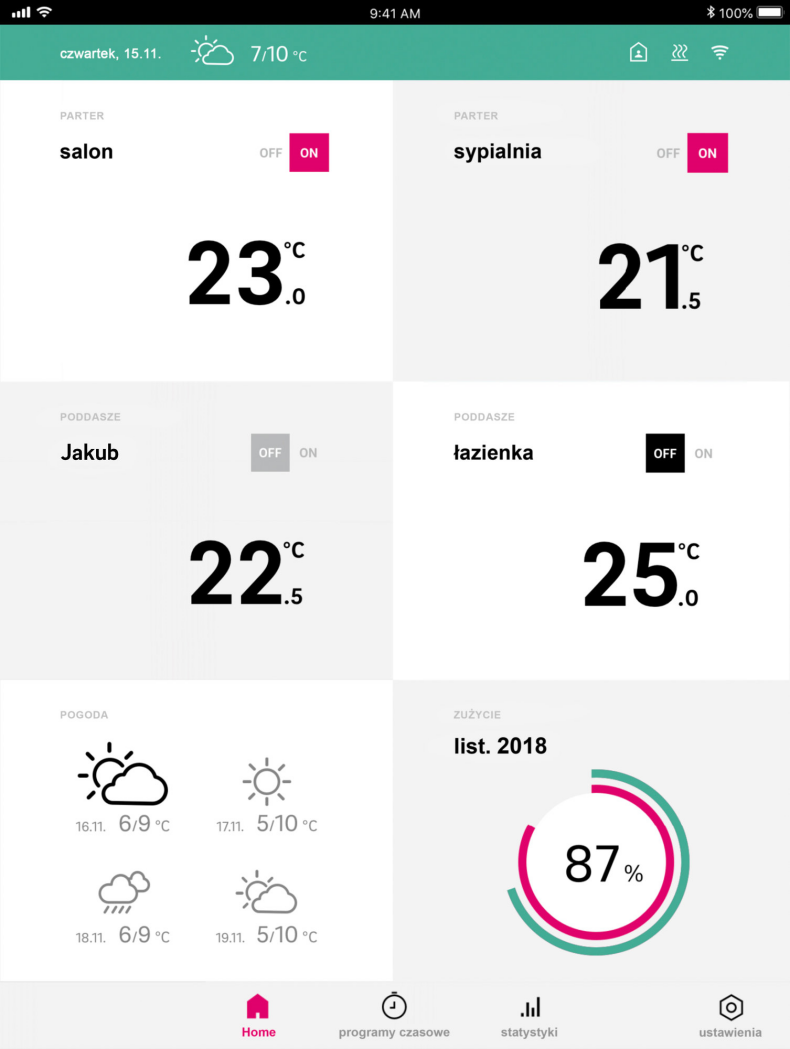 Sterownik REHAU NEA SMART 2.0 - grafika