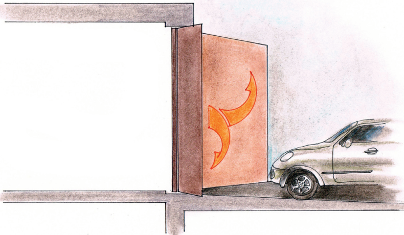 Brama rozwierana - schemat