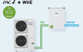 Panasonic wprowadza wodny wymiennik ciepła dla serii PACi R32