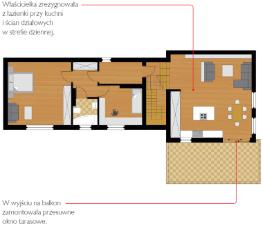 Rzut piętra po modernizacji