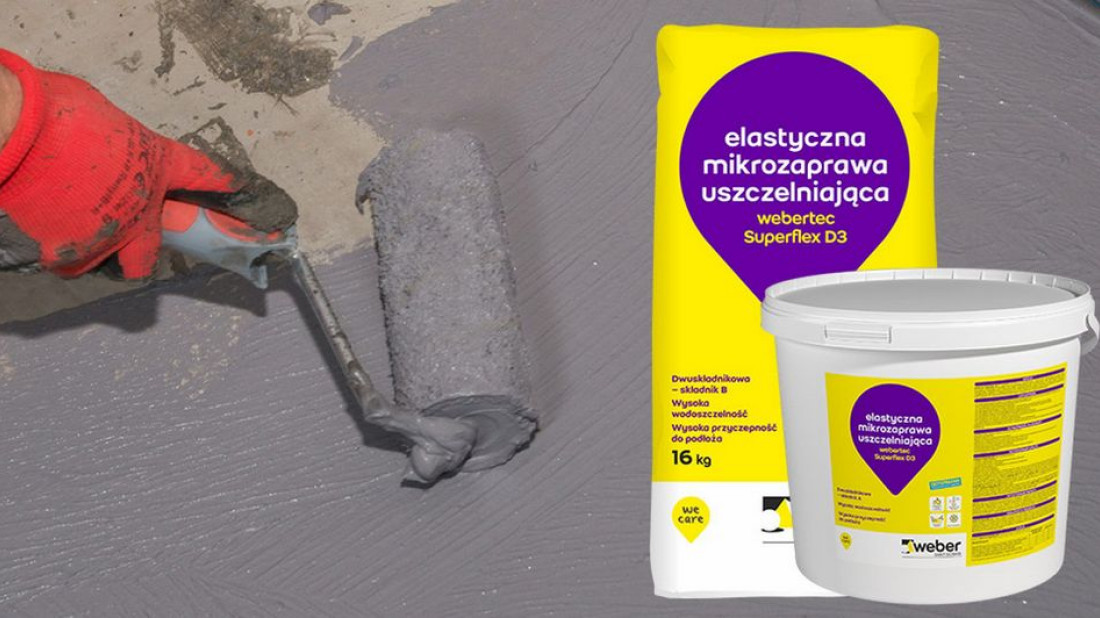 Elastyczna i uniwersalna hydroizolacja webertec Superflex D3