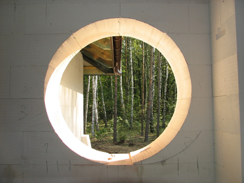 Okrągły otwór na okno