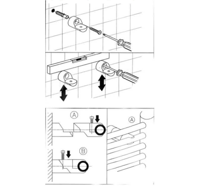 Jak zamontować grzejnik łazienkowy? Schemat 4