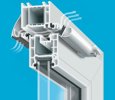 Nawiewniki zamontowane w oknach