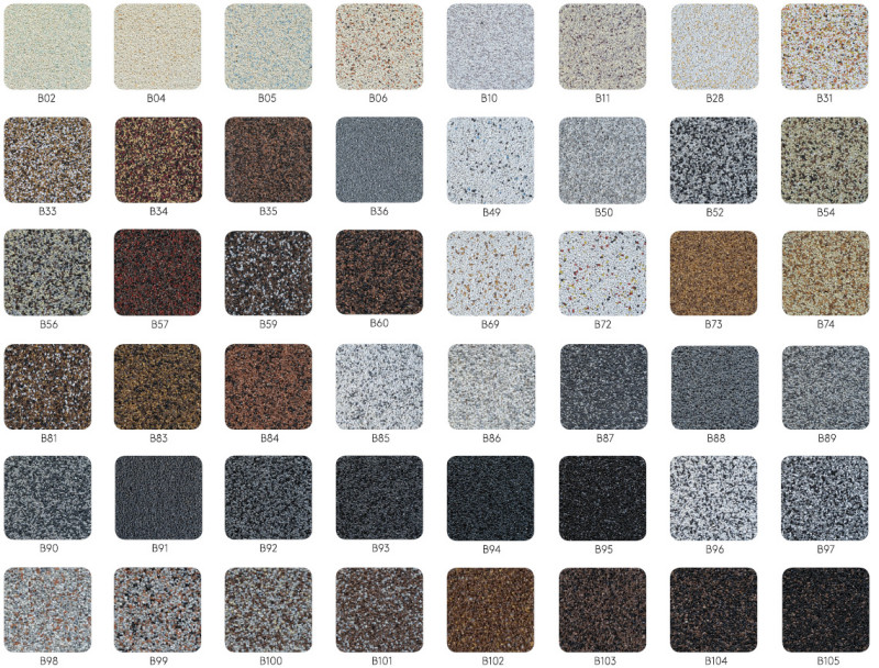 Nowa edycja wzornika dla tynków mozaikowych Knauf Mosaic - 48 kolorów, dominują szarości