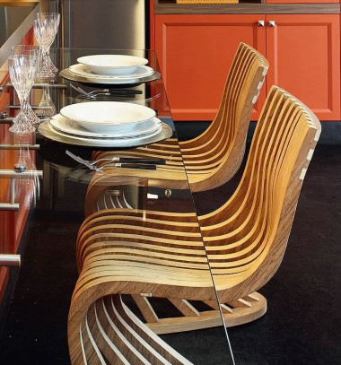 Szklany, przezroczysty blat kuchenny